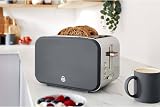 Swan Nordic 2 Slice Toaster 6 Browning Levels Defrost Reheat 900W Grey view 2