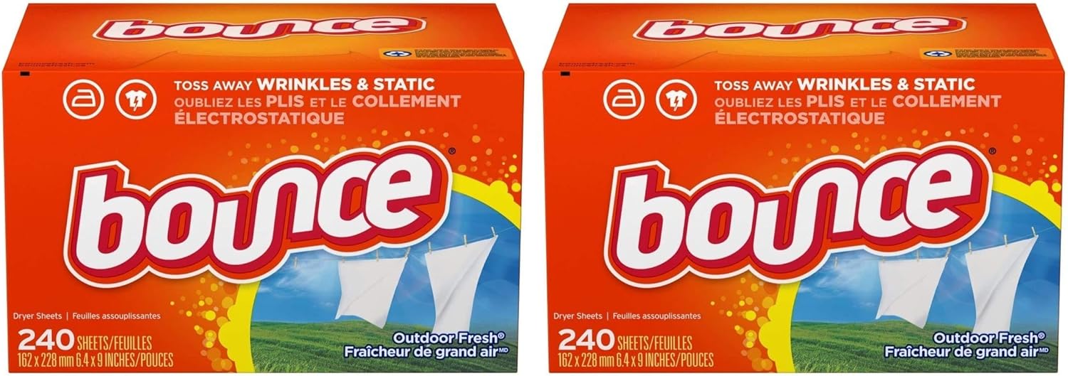 Bounce Fabric Softener and Dryer Sheets, Outdoor Fresh, 240