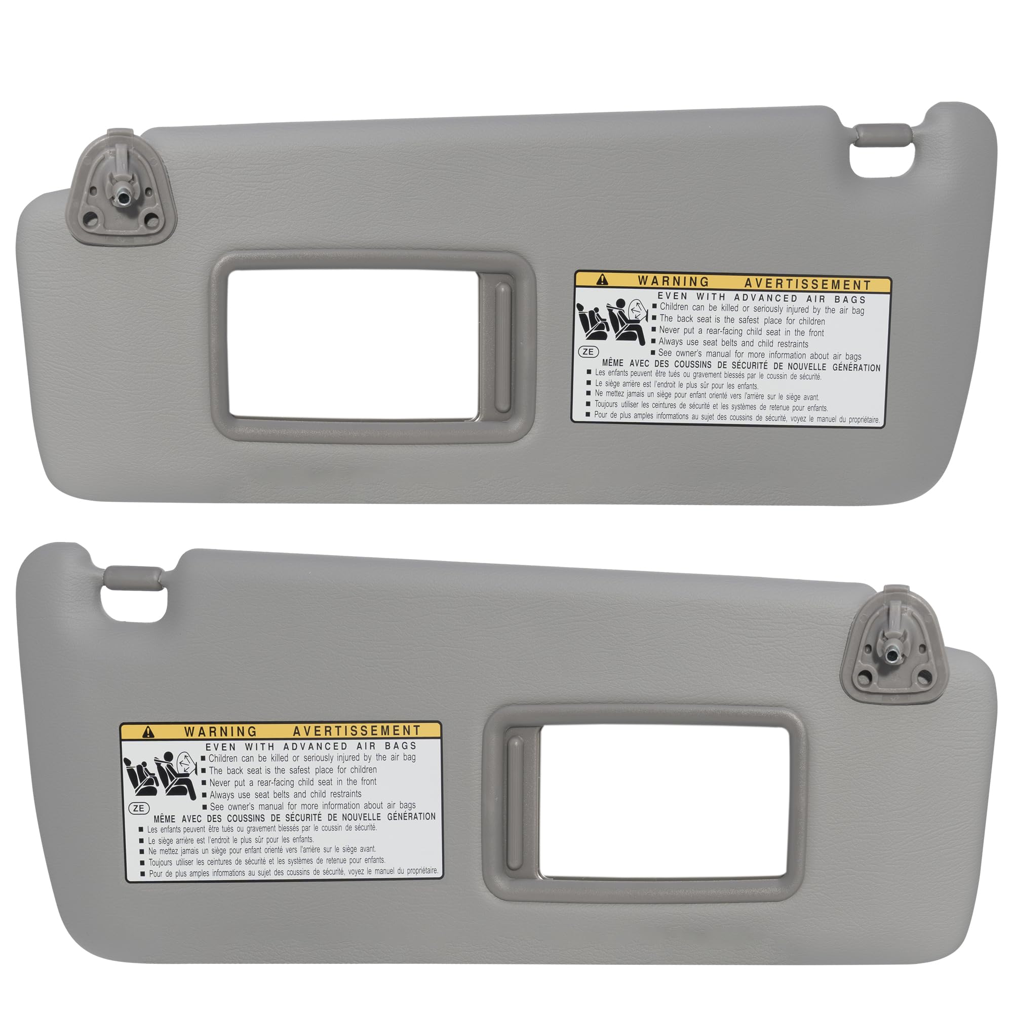 Photo 1 of Sun Visor Fit for 2004-2007 Toyota Highlander Driver & Passenger Side Without Light Replace #7432048260B0 7431048220B0 Gray