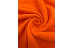 EOVEA - Polar Fleece Fabric by The Yard – Soft Anti-Pill, Warm & Cozy Material for Blankets, Clothing, Crafts, Pet Beds & DIY Sewing – 60” Wide, Solid (Orange, 1/2 Yard)