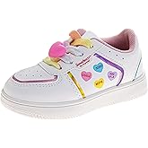 Josmo Sweethearts Sneakers for Girls - Valentine Sneaker Lightweight Breathable Fashion Shoes (Sizes: 5-10 Toddler Kids)