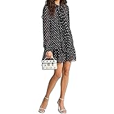 Michael Kors Womens Dot Pleated Bow Dress