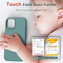 TOCOL for iPhone 14 Case, Slim Silicone Case for 14