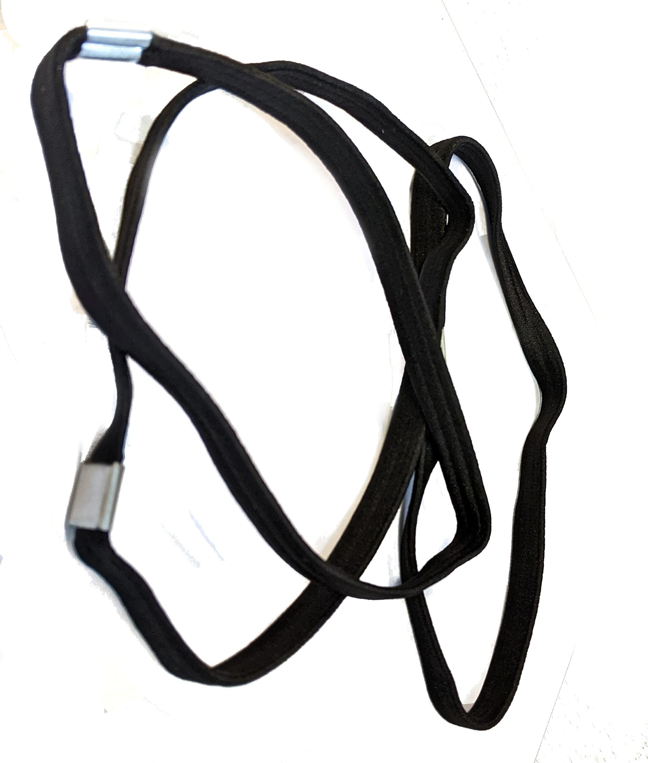 3 Plain Black Elastics Long Black Elastics Headband
