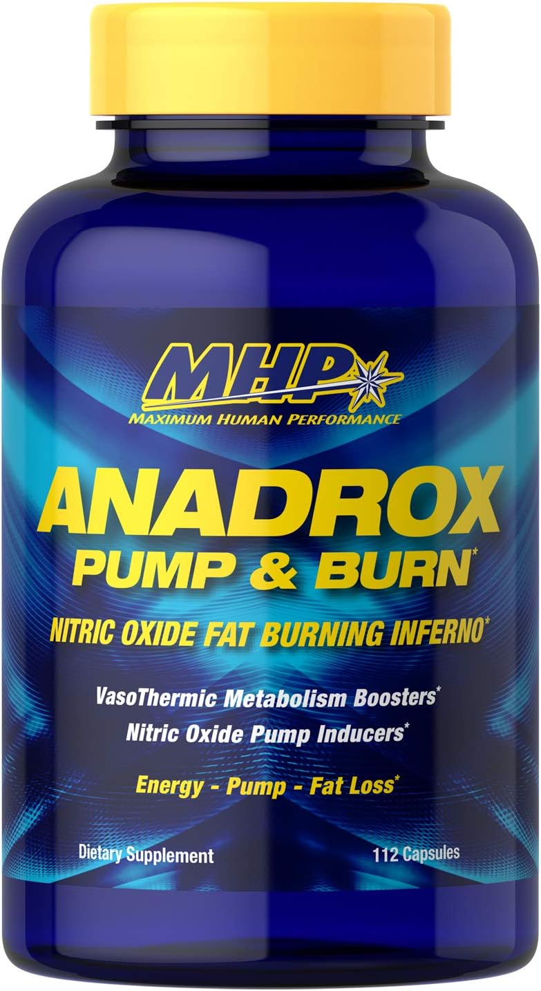 MHP Anadrox Pump & Burn, Nitric Oxide Fat Burning Inferno, 112 capsules