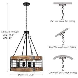 ACNKTZ Farmhouse Rustic Chandelier Light