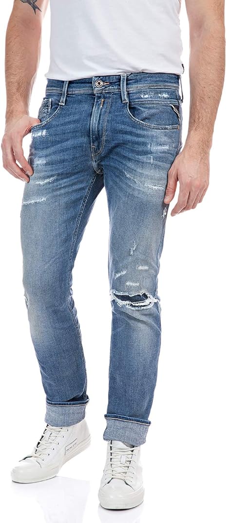 Amazon リプレイ ジーンズ Anbass メンズ ライトブルー 普通 ジーンズ 通販