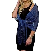 ShineGlitz Shawls and Wraps for Evening Dresses, Metallic Glitter Shawls for Women, Sparkling Wedding Giving Shawl Gift