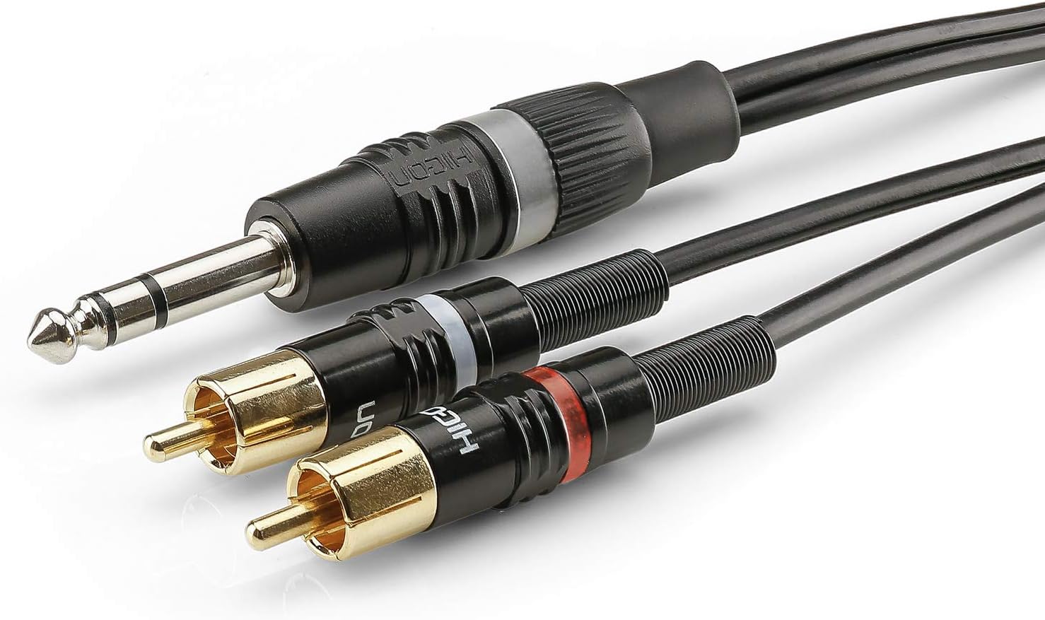 SommerCable HBP-6SC2-0600 Jack/RCA Audio Connection Cable [2x RCA Male to 1x Jack Plug, multicoloured, 6m