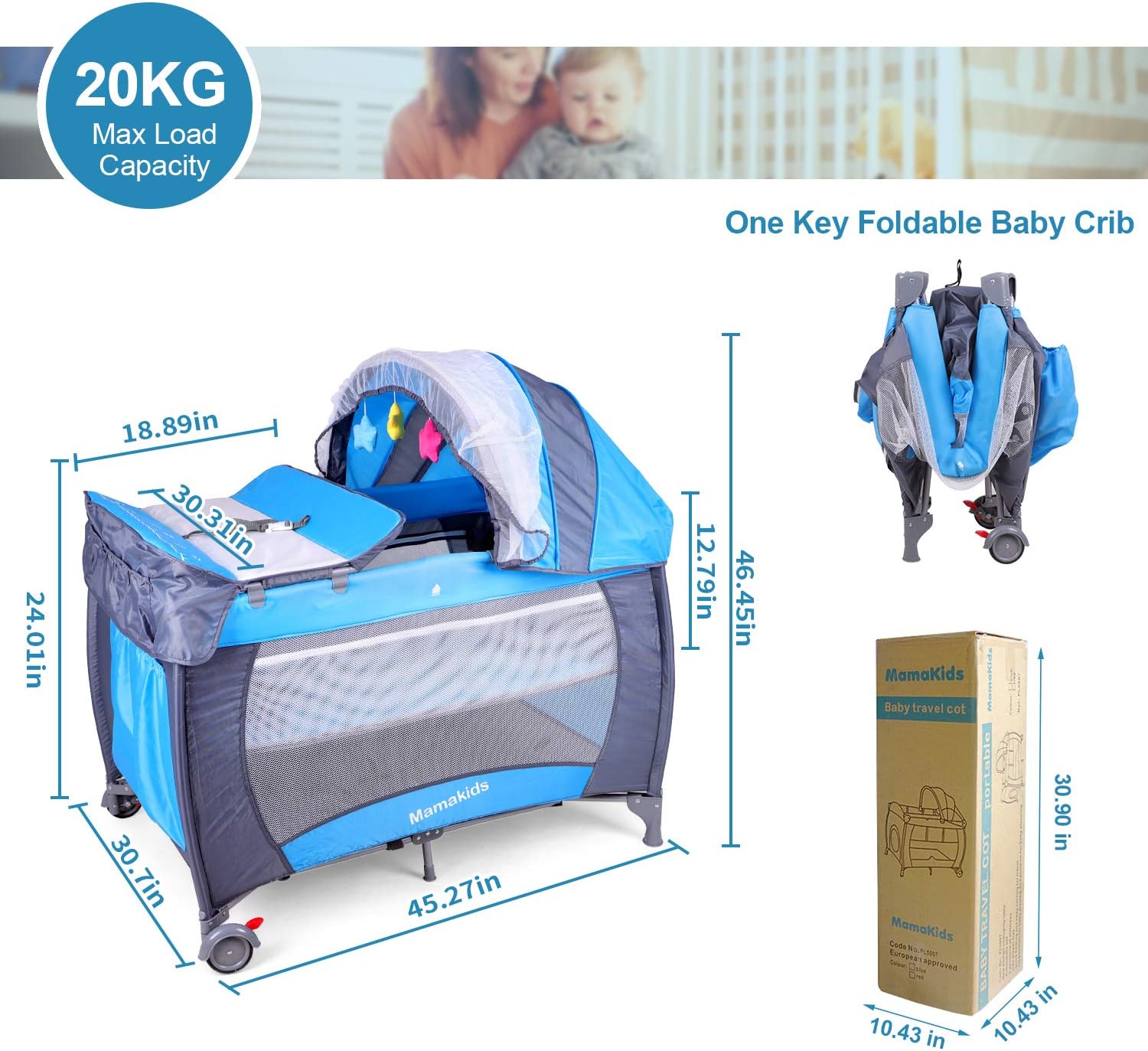 girls travel cot