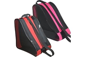 GOOYULE Roller Skate Bag,Adjustable Shoulder Strap ice Skate Bags for Girls Boys and Adults,Large Capacity Breathable Skate Bags Fit Quad Skates, Inline Skates,Ice & Roller Skates and Most Skate Accessories