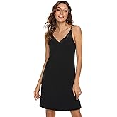GYS Women's Bamboo Viscose Full Slips for Under Dresses Soft Adjustable Spaghetti Straps Cami Slip Dress