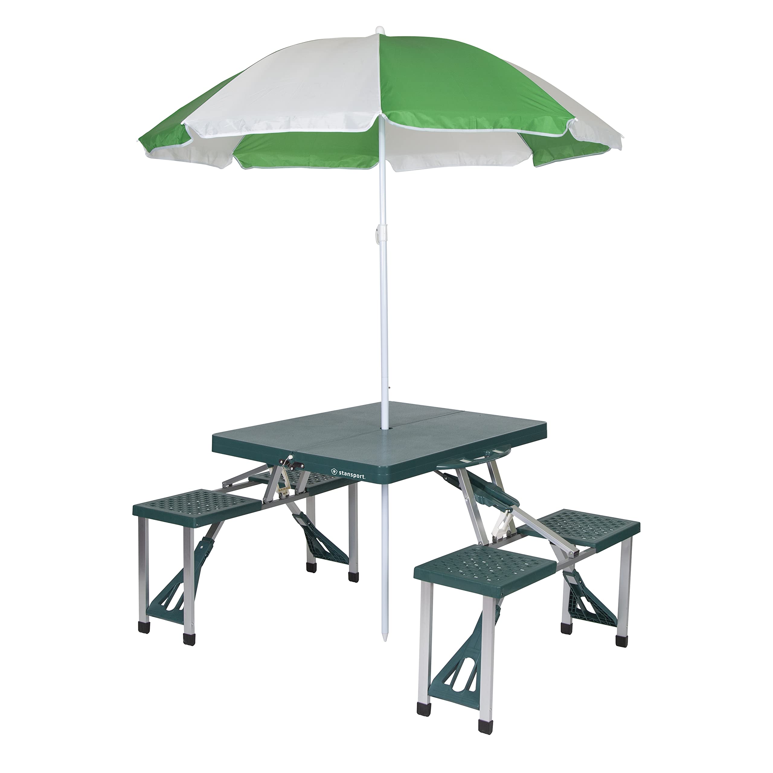Stansport Picnic Table And Umbrella Combo Green (615) on Galleon