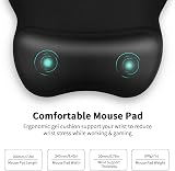 EooCoo Mouse Mat with Gel Wrist Support Ergonomic Non-Slip PU Base view 6