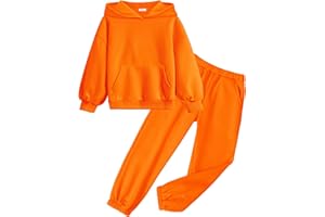 Arshiner Girls 2 Piece Outfits Hoodie Sweatsuit Sets Oversized Sweatshirt and Baggy Fall Fashion Sweatpant with Pockets