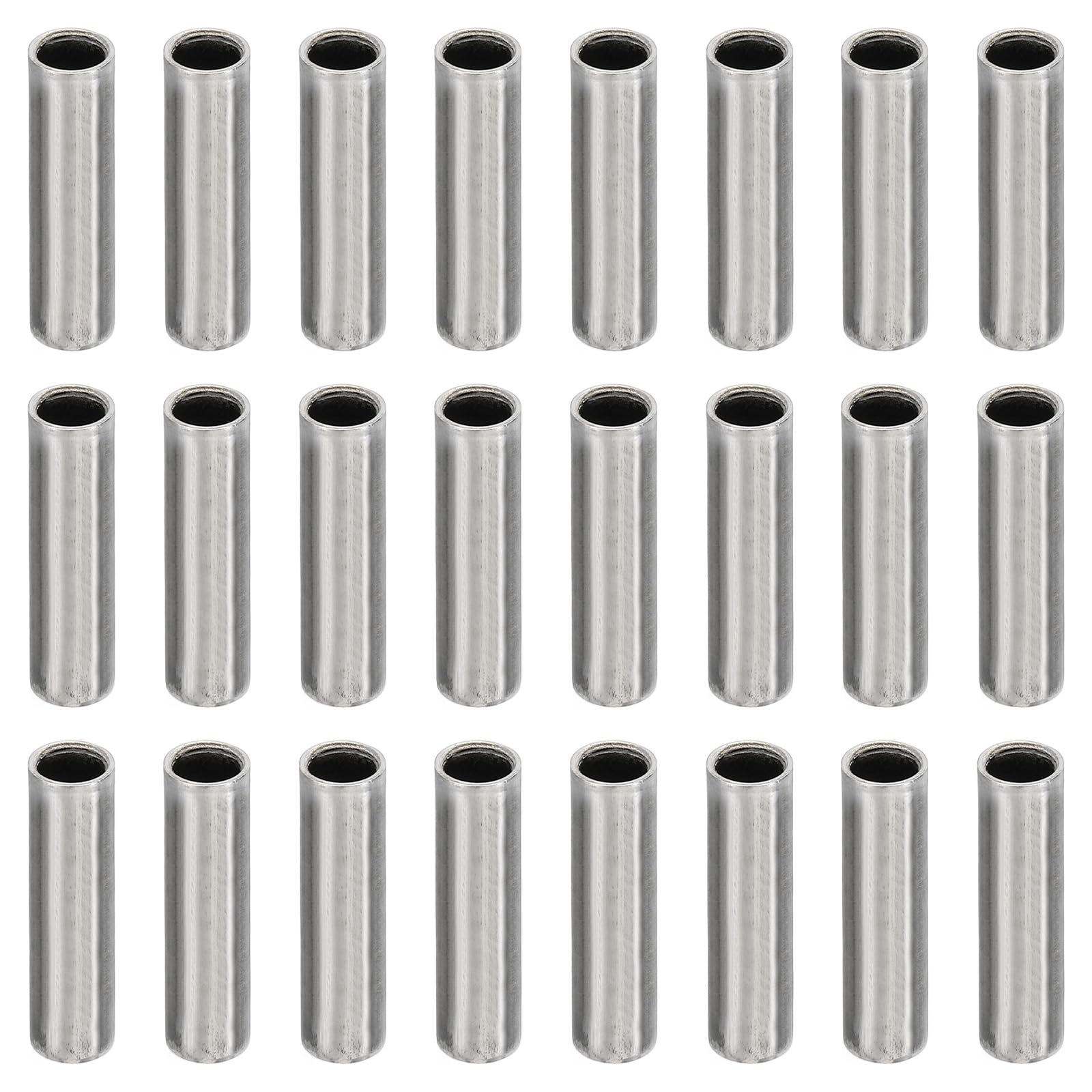 PATIKIL M6 Steel Spacers, 24 Pcs Metal Spacers Steel 6.2mm ID x 8mm OD x 30mm L Carbon Steel Spacer Screw Standoff Round for 1/4in or M6 Screw Bolts