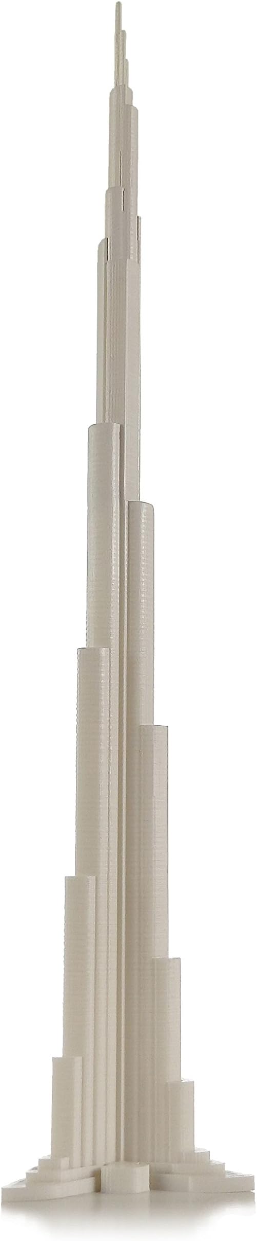 Burj Khalifa Model 3D Print Technology Dubai Tower Building Skyscraper 17.7 Inches Tall 2.4 Ounces