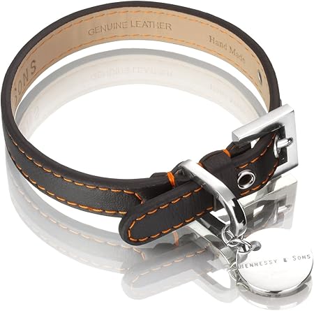 pink leather puppy collar