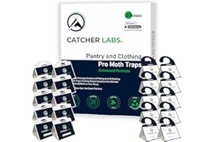 CATCHER LABS. Catcher Labs Pantry & Clothing Moth Traps | Ultimate Non-Toxic Moth Protection for Your Entire Home (20-Pack)