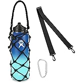 koshine Water Bottle Carrier Strap Wine Cup Holder for Sports Bottle Sling Water Flask 17-25oz 32oz-40oz 64oz