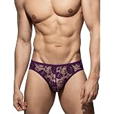 Avidlove Mens Lace G-String Thong Underwear Sheer Sexy Mens Lingerie | Mens Lingerie,Sheer Mesh Panties,Men's Thong Underwear, Sexy Low Rise Brief,Stretchy Lightweight Panties,Comfort S-XXL