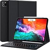 CHESONA iPad Keyboard Case for iPad Pro 12.9 inch (3rd, 4th, 5th, 6th Generation) - Wireless Detachable - with Pencil Holder 