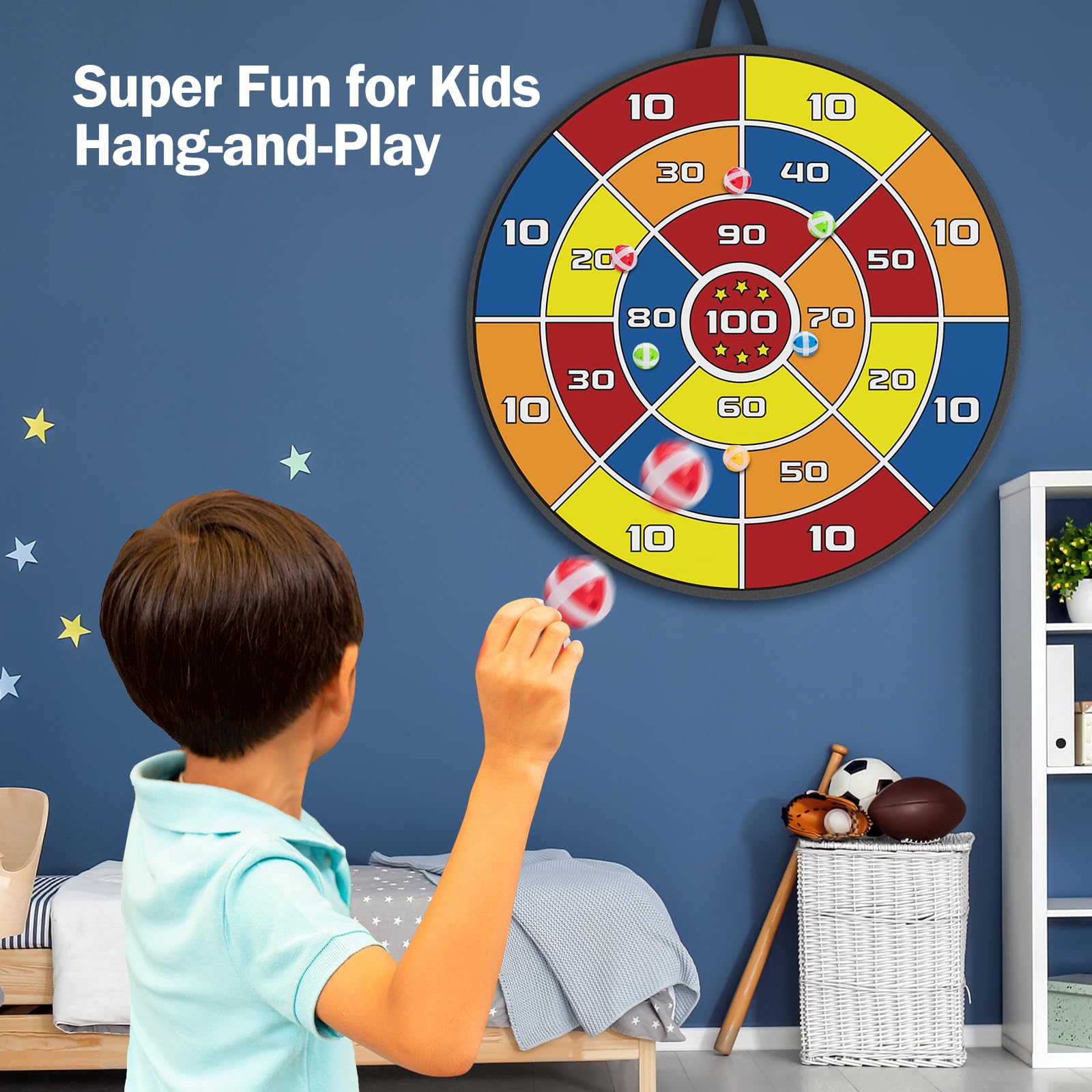 Finditop Lawn Games, Large Dart Board Game, Basketball Toss Games, Party Games Outdoor Games Gifts for 3 4 5 6 7 8 9 10 11 12 Years Old