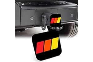 NITAHHHY Trailer Hitch Cover,Vintage Tri-Color 2 Inch Hitch Plug Covers Hitch Cover Tube Rubber Towing, Square Receiver Plug Cap for Cars Suvs Trucks