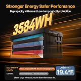 ECO-WORTHY 12V 280Ah LiFePO4 Battery with Bluetooth 200A BMS 3584Wh view 3