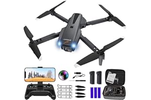 TERCASO Drone with Camera for Adults, WiFi 1080P HD Camera FPV Live Video, RC Quadcopter Multirotors, Altitude Hold, Headless Mode, One Key Take Off/Landing Drone for Kids Toys Gifts or Beginners