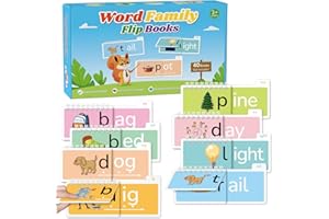 40 Read and Rhyme Flip Books,Montessori Educational Toys Phonics Games Books Gift for Kids Ages 4-8 Years Old, Kindergarten S