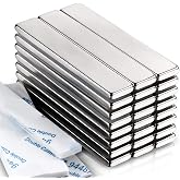 LOVIMAG Magnets Neodymium Magnet 24 Pack Strong Rare Earth Bar Adhesive | Heavy Duty for Crafts Fridge Whiteboard With Adhesive Backing Block Flat Small Industrial Cabinet 2.36x0.39x0.12In, Sliver