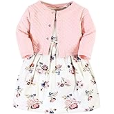 Hudson Baby Girls Quilted Cardigan and Dress