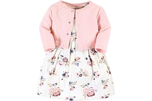 Hudson Baby Girls Quilted Cardigan and Dress