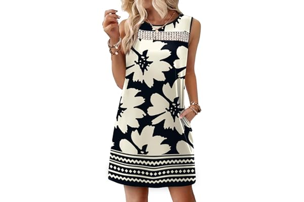 WIHOLL Summer Dresses for Women 2026 Beach Vacation Spring Fashion Clothing Lace Mini Tank Dress with Pockets