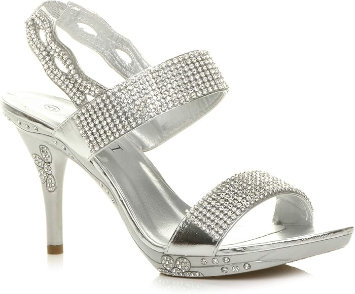 bridesmaid sandals silver