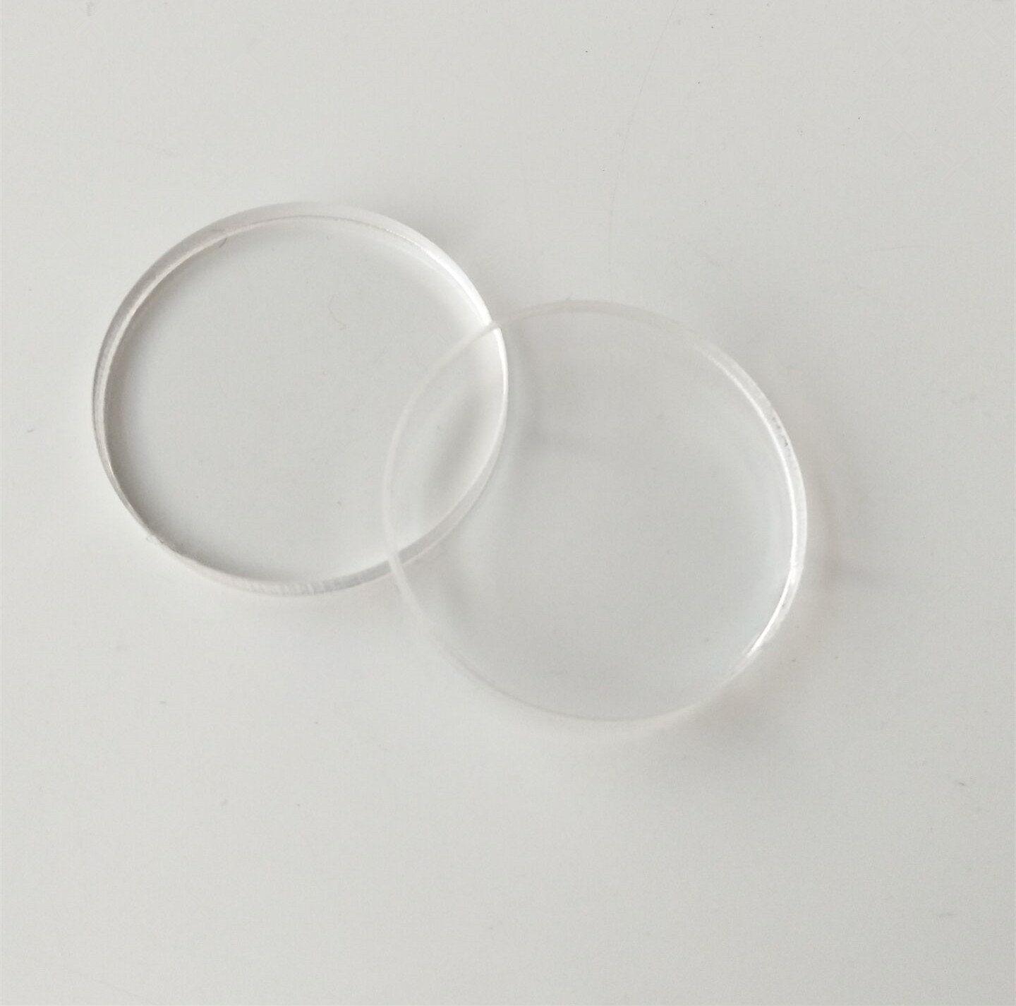 MEYA Set of 20pcs Clear Acrylic Discs, Plexiglass Laser cut Round Circle 1/8" (Dia 1'')