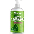 Zesty Paws Salmon Omega Oil Hemp for Dogs and Cats with Wild Alaskan Salmon Oil Omega 3 and 6 Fatty Acids with EPA DHA for Pets Supports Normal Skin Moisture and Immune System Function 32oz