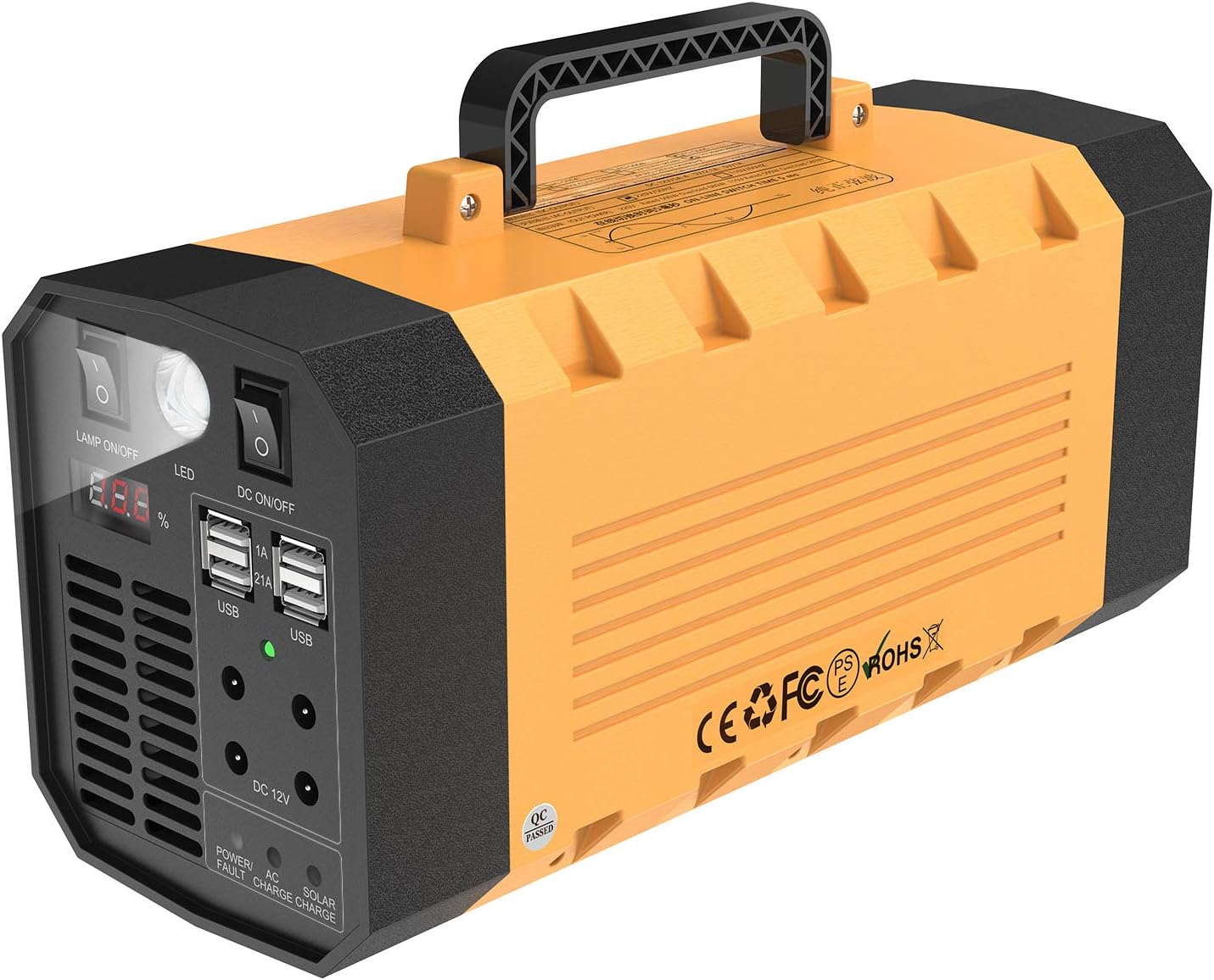 Amazon Com Portable Solar Generator 500w 2w Rechargeable Lithium Battery Pack Backup Power Ac Out 12v Usb Output Multifunctional Emergency Power For Cpap Backup Camping Emergency Home Improvement
