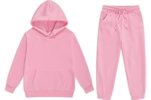 Icibgds Boy's Sweatsuits Pullover Hoodie Pants Tracksuit Set 2 Pieces Girl's Fashion Activewear Birthday Gift for Kids