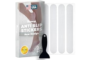 Homergy Anti Slip Shower Stickers 24 PCS, Invisible Non-Slip Shower Strips for Adults, Premium Adhesive Bath Tub Stickers