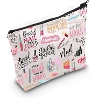 WCGXKO Kosmetiktasche Für Nagelkünstler & Make-up - Mit Reißverschluss, Wasserabweisend, Größe 23x18 Cm, Ideal Als Geschenk