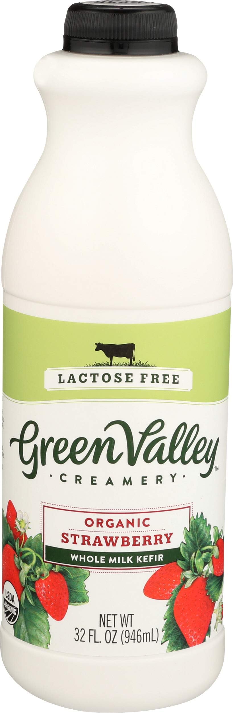 GREEN VALLEY CREAMERY Organic Strawberry Lactose Free Kefir, 32 FZ