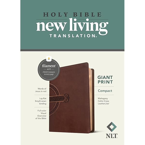 NLT Compact Giant Print Bible, Filament Enabled (LeatherLike, Navy