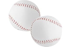 Sports Practice Softballs 2pcs, 12 inch Official Size Slow Pitch Softball Training Ball for Games Soft Toss Batting Practice