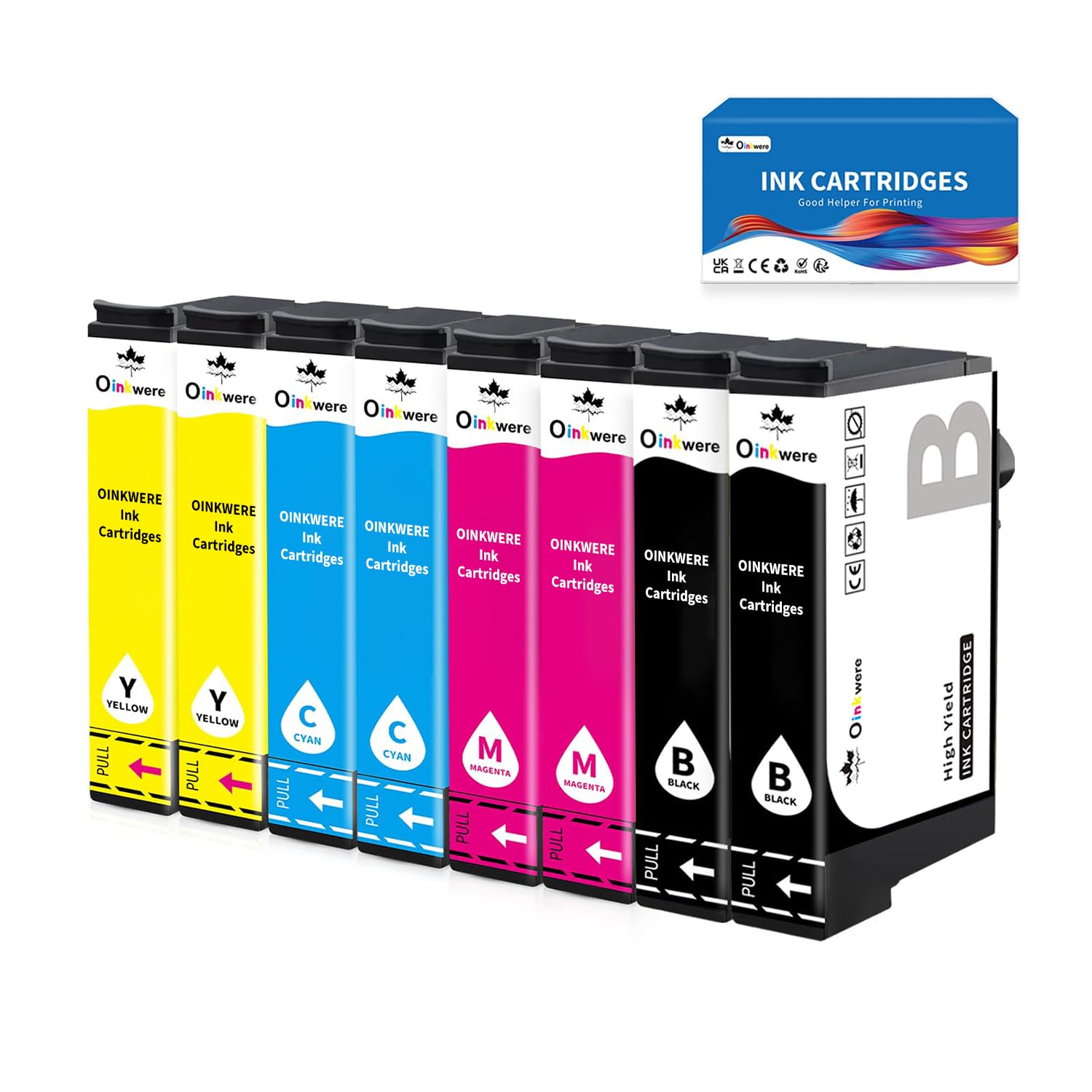 OINKWERE Ink Cartridges 8-Packs Compatible for Epson 603XL Ink Cartridges Multipack for Expression XP-2100 XP-2105 XP-2150 XP-3100 XP-3150 XP-4100 WorkForce WF-2810 WF-2820 WF-2830 WF-2835