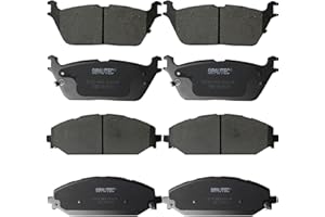 SIPAUTEC-Front & Rear Ceramic Brake Pads Replacement For 2019 2020 2021 2022 2023 Ram 1500 With 6 Lug