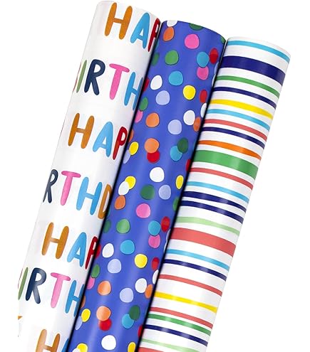 66 Pcs Wrapping Paper Ribbon Set 60 Sheet Multicolor Gift Copper