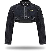 ANTAITHER Split Cowhide Leather Welding Cape Sleeve - Superior Heat & Flame Resistance for Heavy-Duty Protection