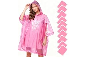 KAshack Compression Disposable Rain Ponchos for Adults with Hood Emergency Camping Hiking Travelling Men & Women